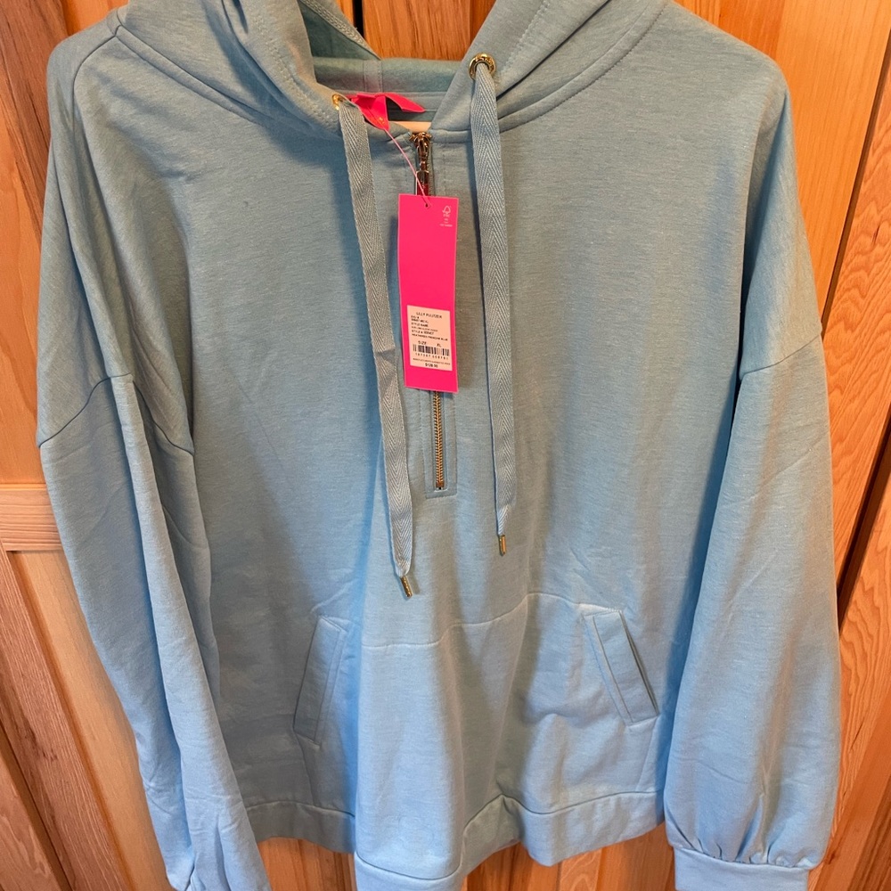 Lilly Pulitzer size XL Suri long sleeve hoodie, blue. Brand new with tags!!!